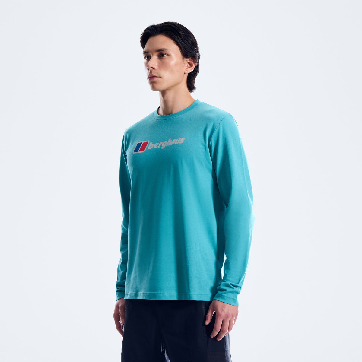 Men's Big Logo Long Sleeve Tee - Blue