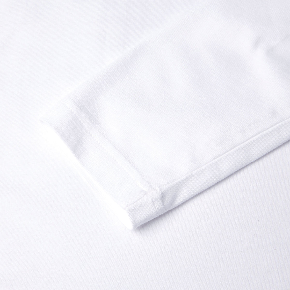 Herren Langarmshirt mit großem Logo - Weiß