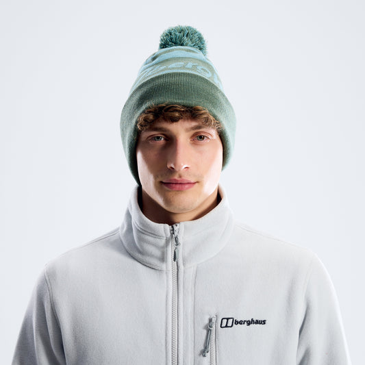 Unisex-Beanie - Hellgrün/Hellgrau
