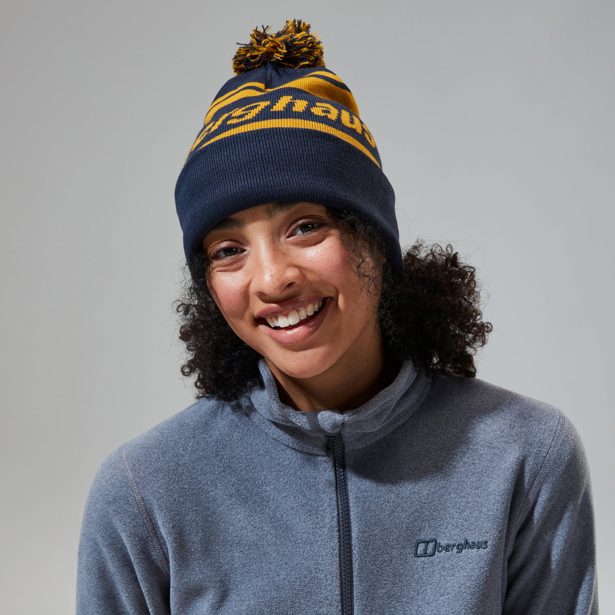 Unisex Beanie - Dark Blue/Brown