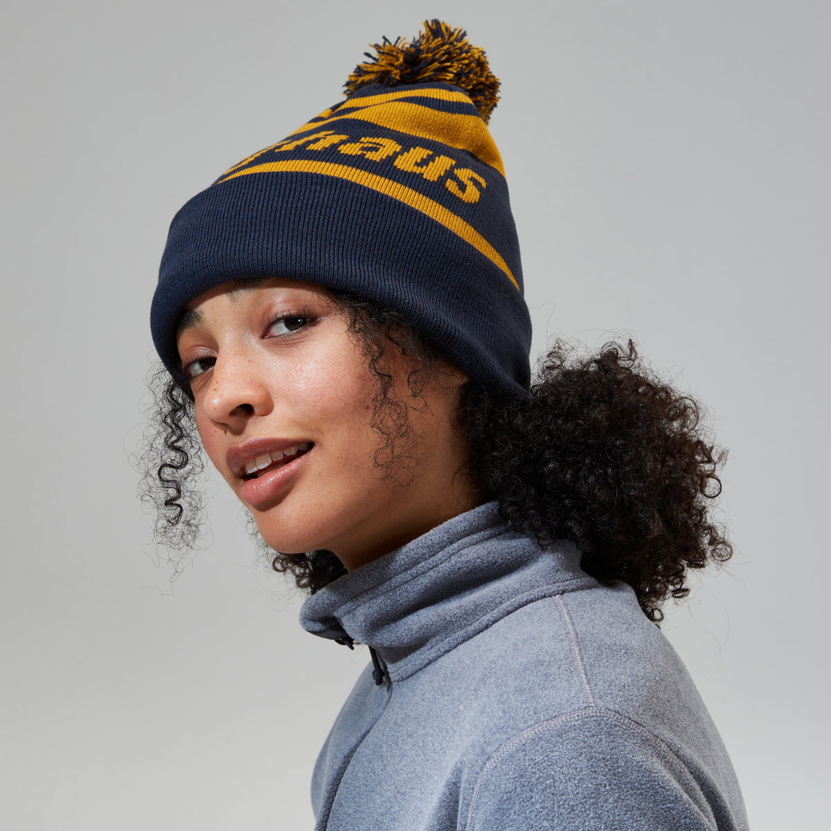 Unisex Beanie - Dark Blue/Brown