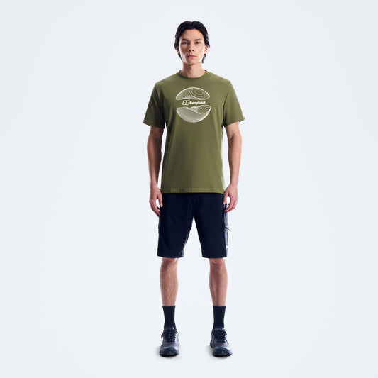Herren-T-Shirt Curvature Essential – Grün