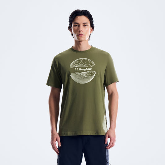 Herren-T-Shirt Curvature Essential – Grün