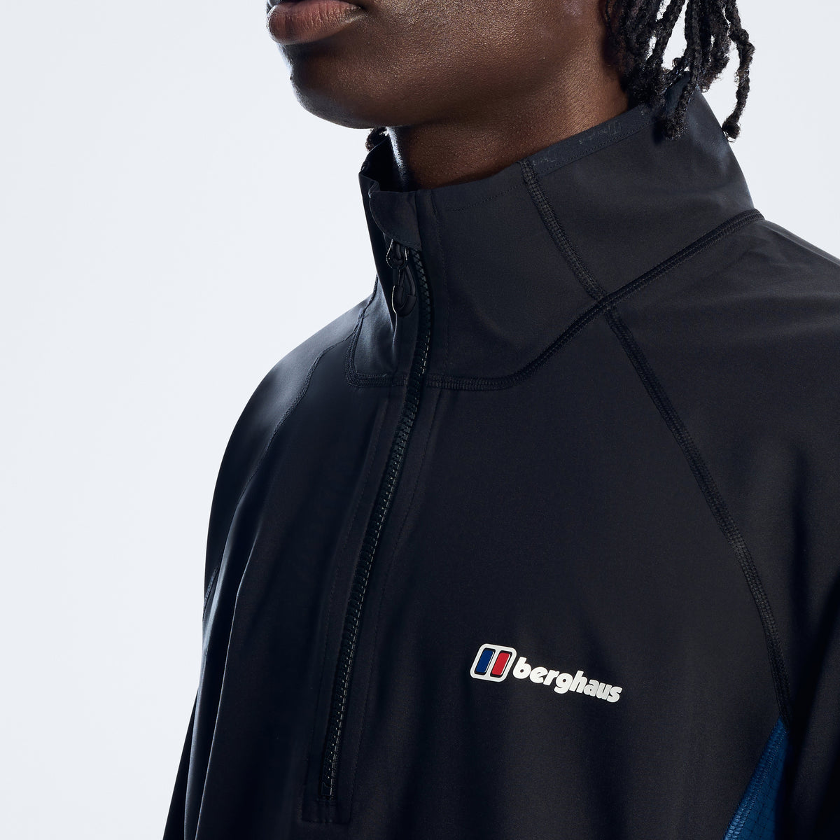 Herren-Half-Zip Wavertree – Jet Black