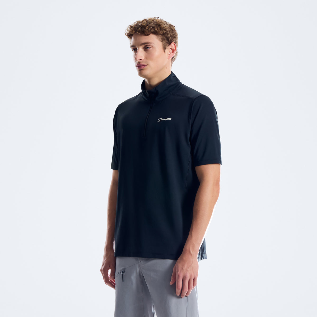 Herren Bowburn Half-Zip Tech-Shirt – Schwarz