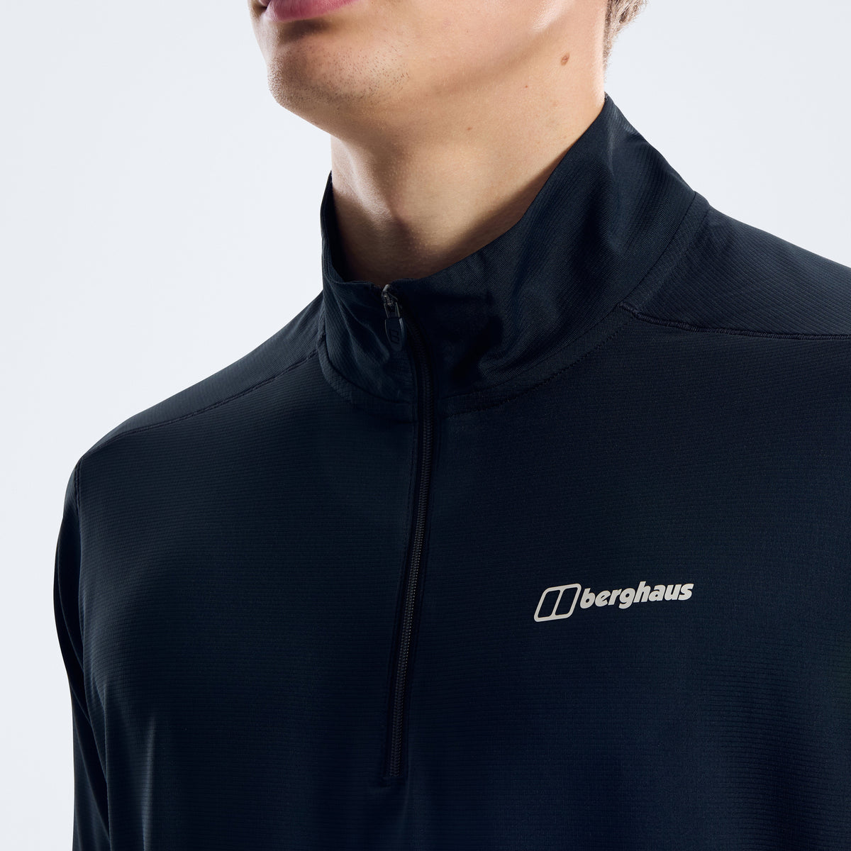 Herren Bowburn Half-Zip Tech-Shirt – Schwarz