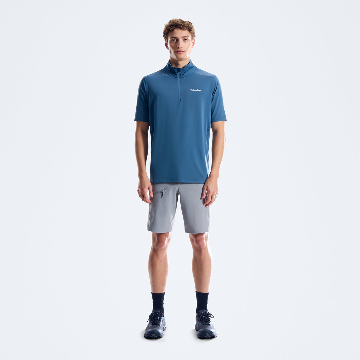 Herren Bowburn Half-Zip Tech-Shirt - Blau