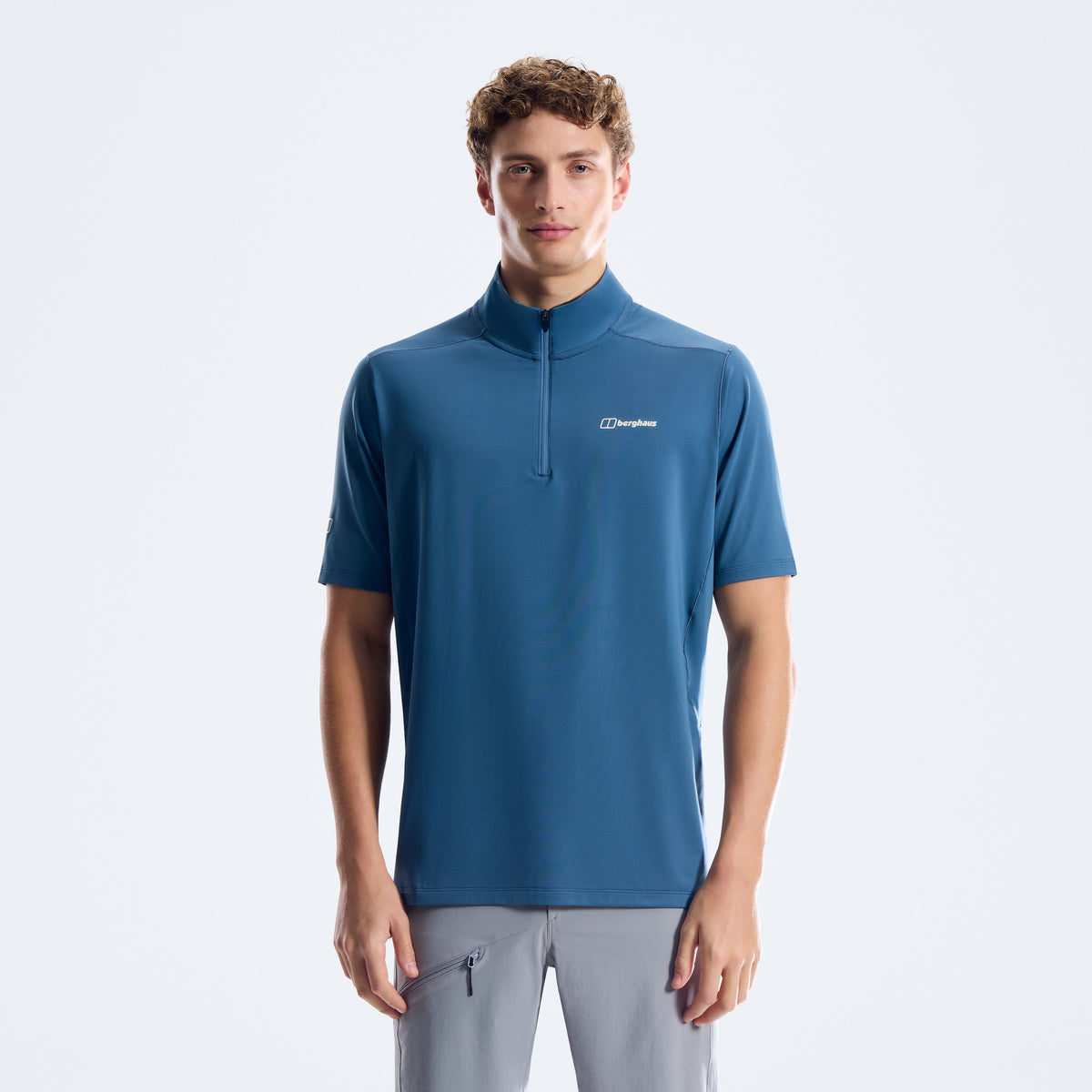 Herren Bowburn Half-Zip Tech-Shirt - Blau