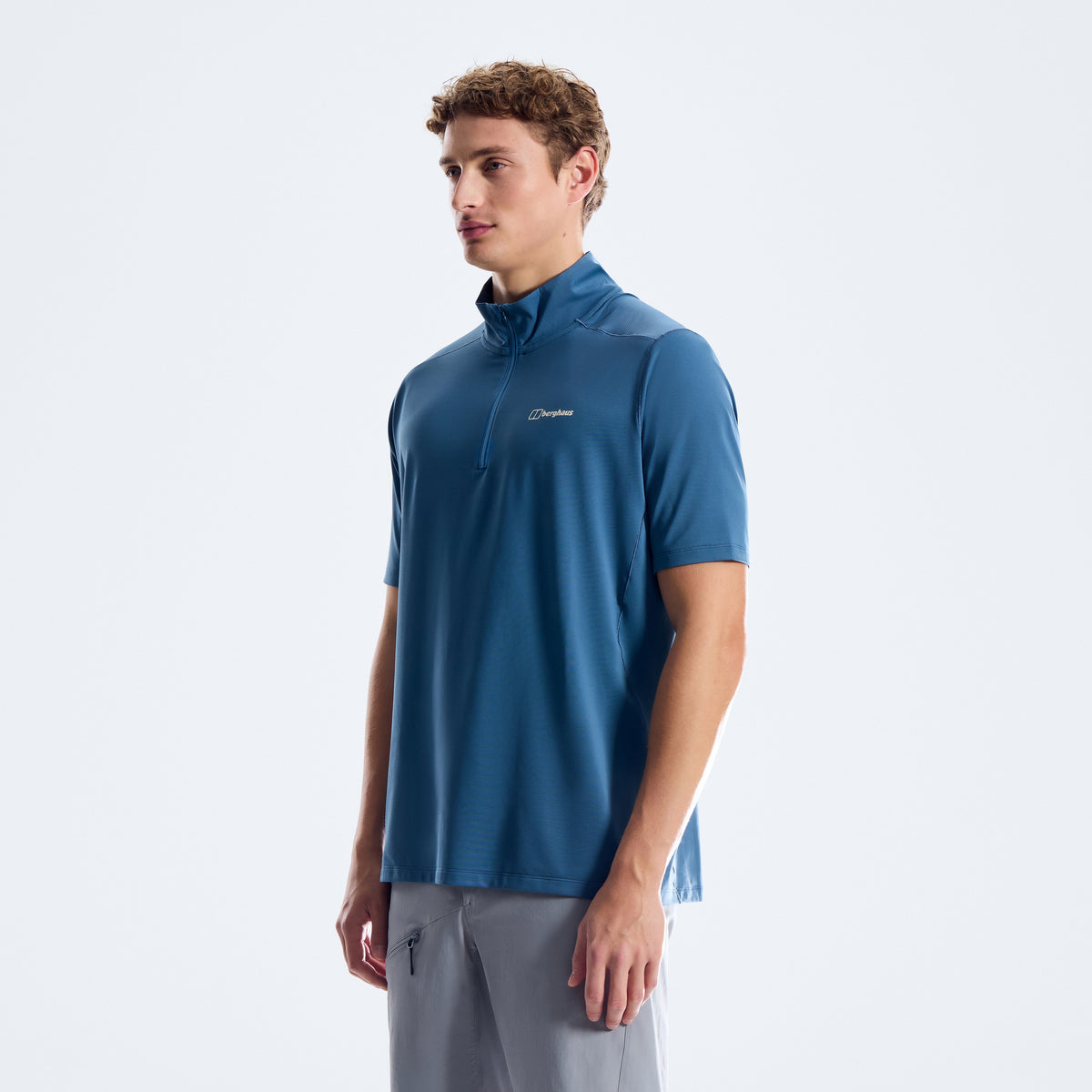 Herren Bowburn Half-Zip Tech-Shirt - Blau