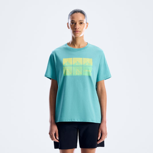 Damen-T-Shirt Mountainscape Essential - Blau