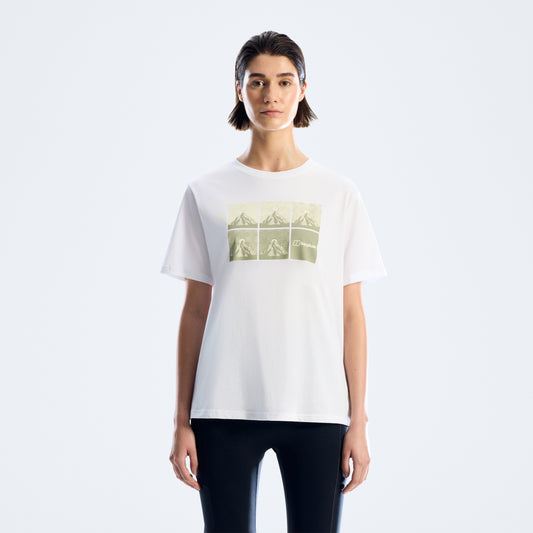 Damen-T-Shirt Mountainscape Essential - Weiß
