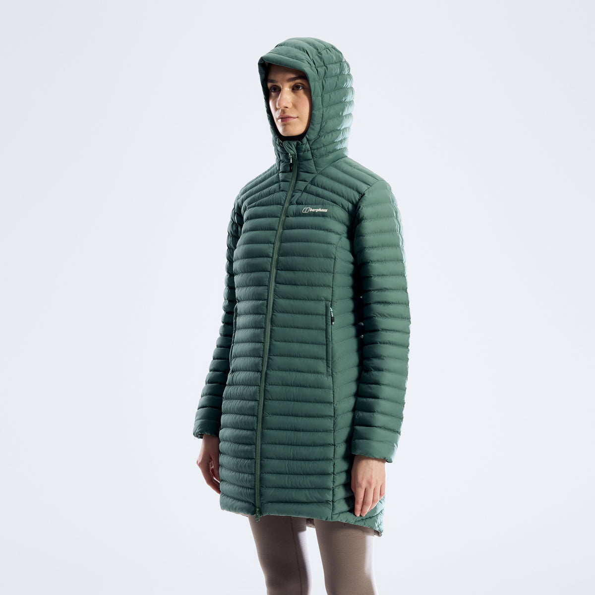 Nula Micro Isolationsjacke für Damen (lang) – Hellgrün