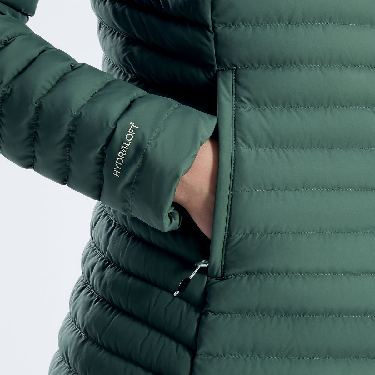 Nula Micro Isolationsjacke für Damen (lang) – Hellgrün