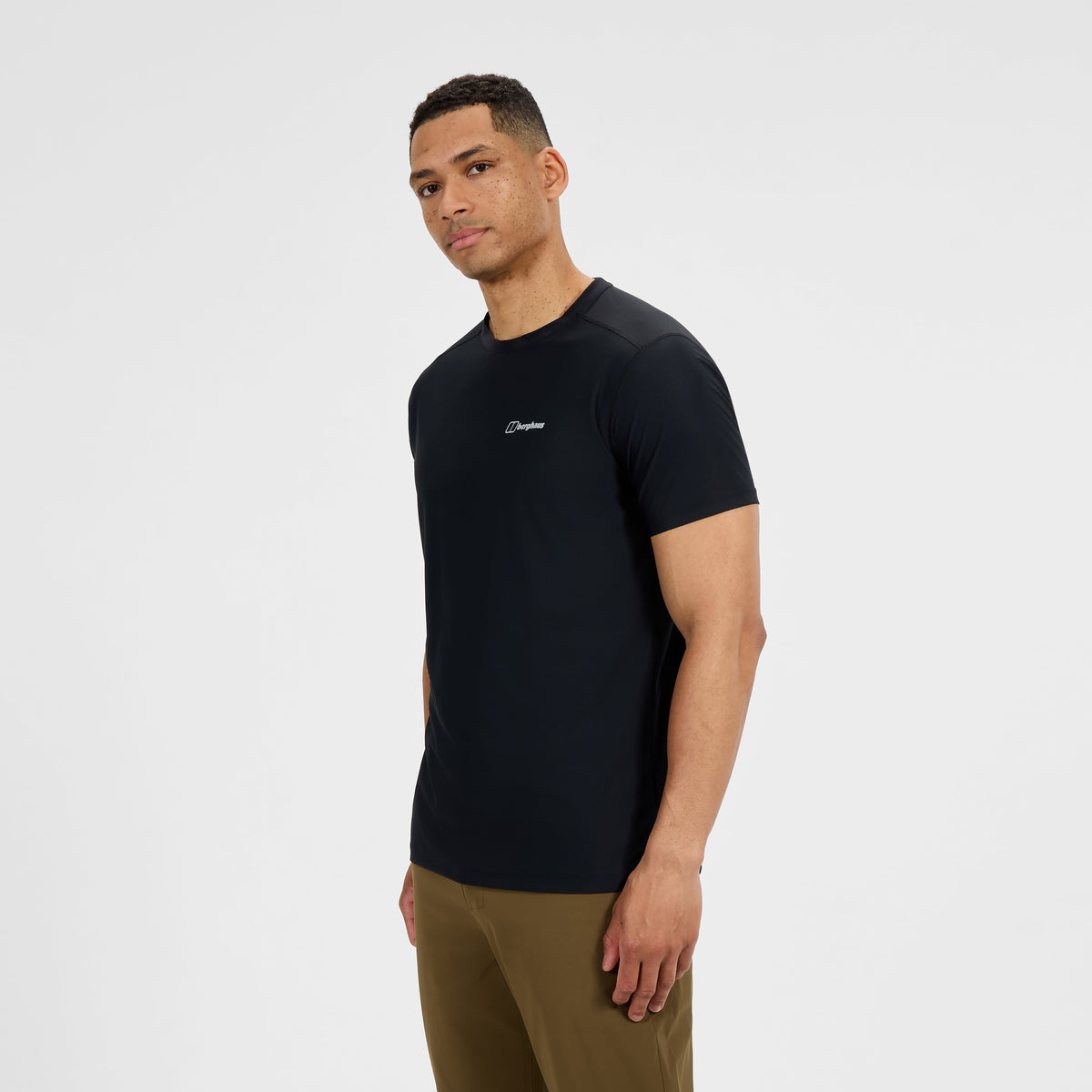 Herren 24/7 Tech-Shirt mit Rundhalsausschnitt und Super-Stretch – Schwarz