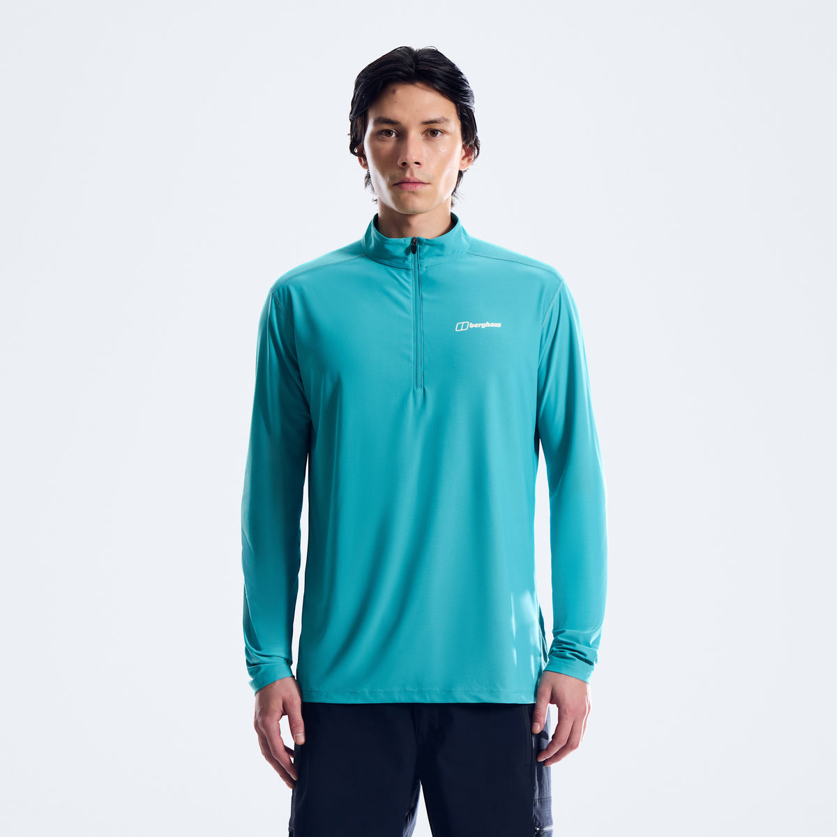 Herren 24/7 Half-Zip Langarm Tech-Shirt - Blau
