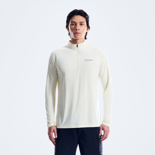 Herren 24/7 Half-Zip Langarm Tech-Shirt - Grau