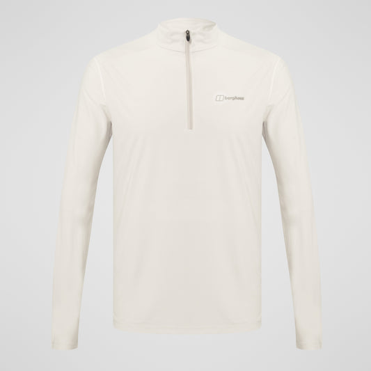 Herren 24/7 Half-Zip Langarm Tech-Shirt – Grau