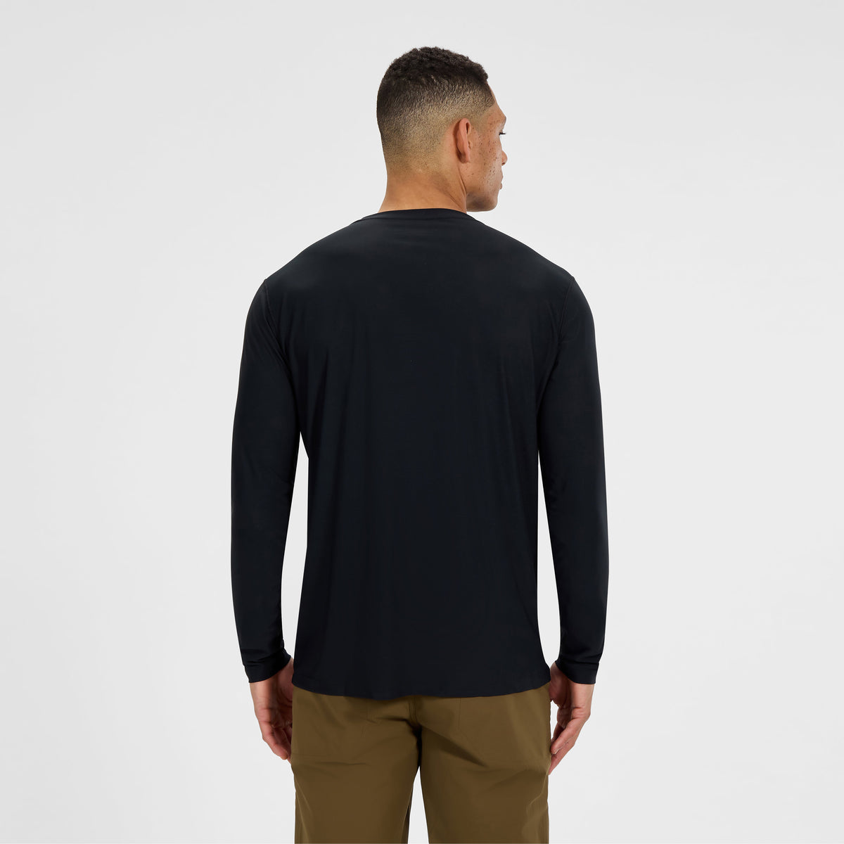 Men's 24/7 Tech Tee Long Sleeve Crew - Black
