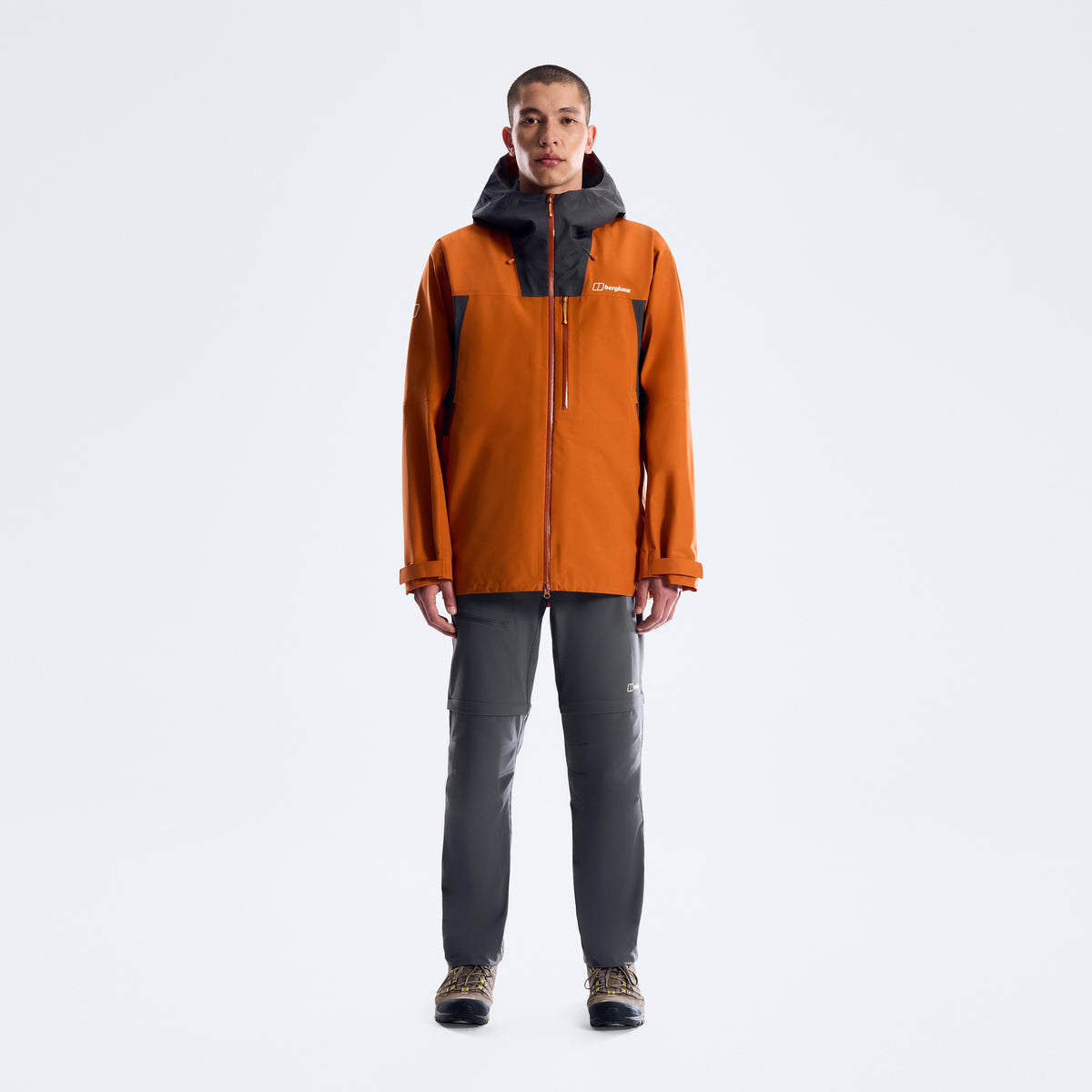 Herren Ridge-Seeker Wasserdichte Jacke - Orange/Schwarz