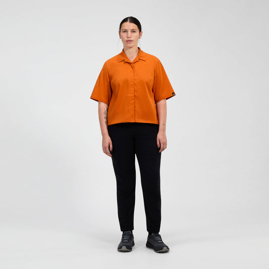 Damen Explorer Kurzarm-Overshirt - Orange