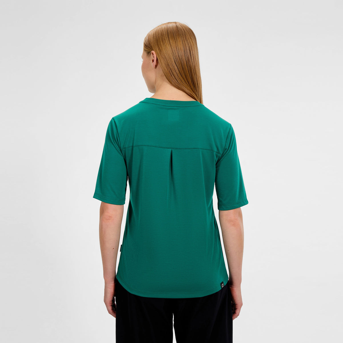 Damen-T-Shirt mit kurzem Arm und Sonnenhut-Motiv – Grün