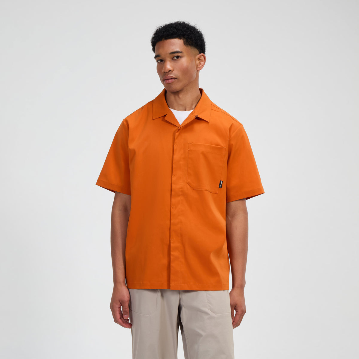 Herren Explorer Kurzarm-Überhemd - Orange