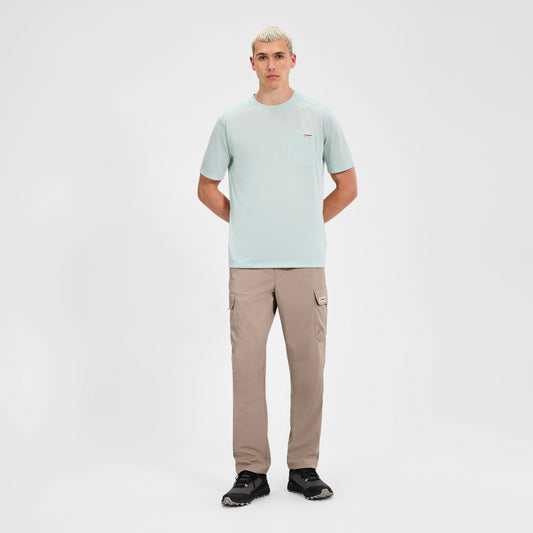 Herren Tech-T-Shirt mit kurzem Arm, lockere Passform – Grün