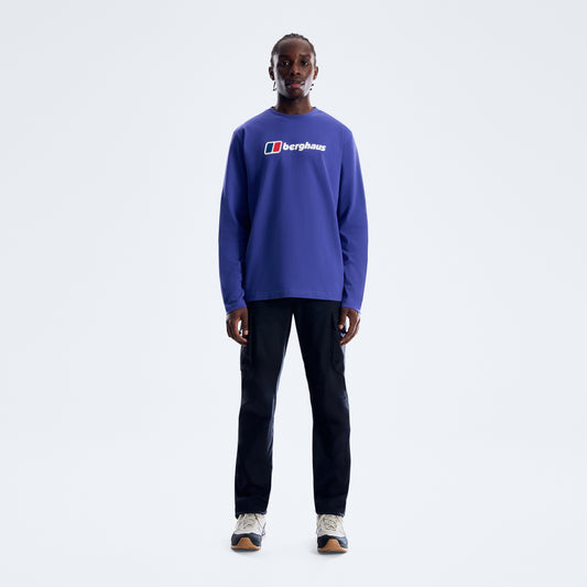 Men's Big Logo Long Sleeve Tee - Bottle Blue