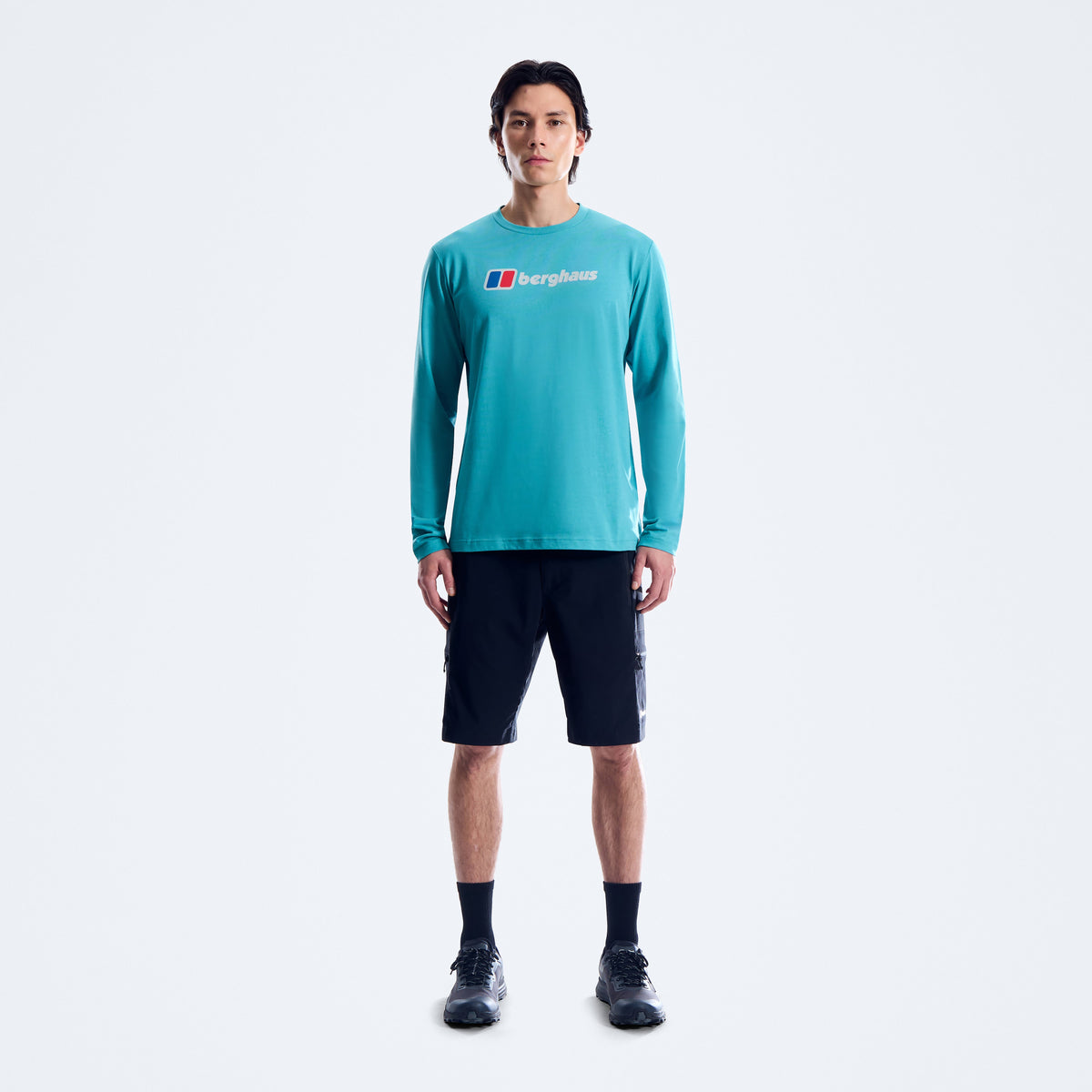 Men's Big Logo Long Sleeve Tee - Blue