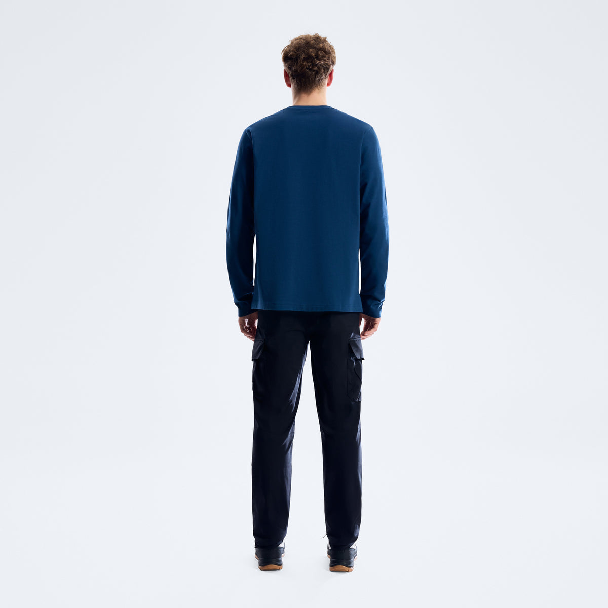 Herren-Langarmshirt mit großem Logo - Hale Navy