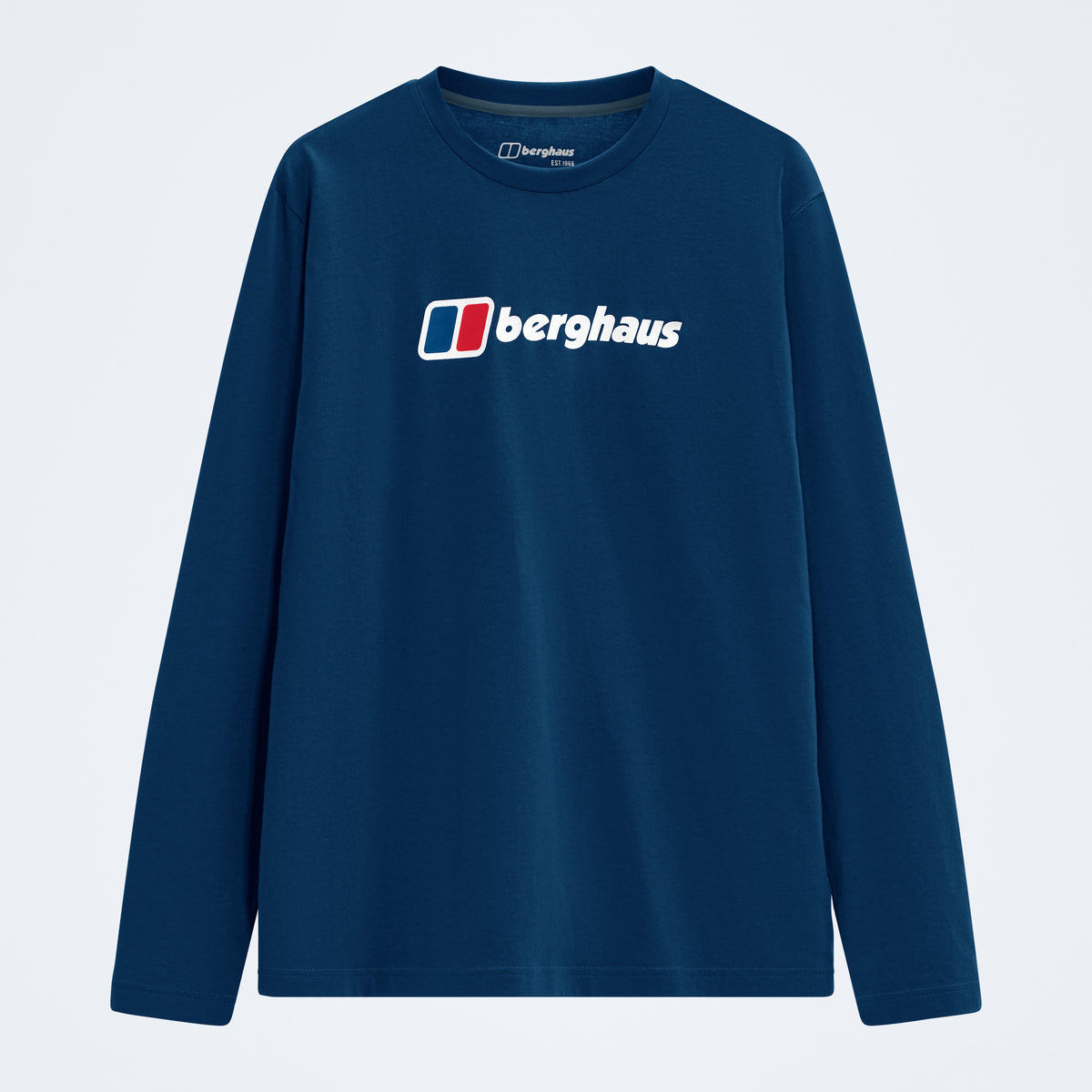 Herren-Langarmshirt mit großem Logo - Hale Navy