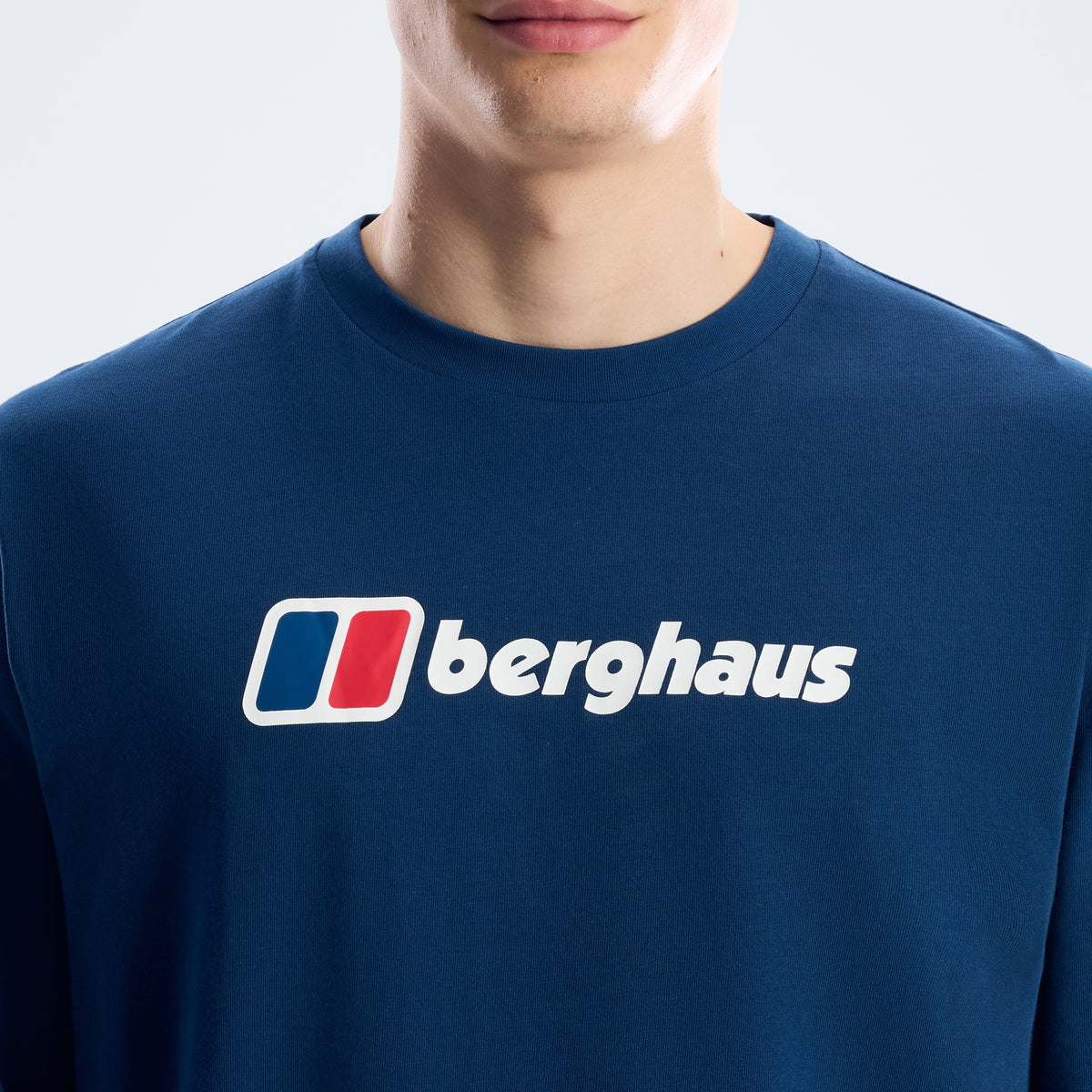Herren-Langarmshirt mit großem Logo - Hale Navy
