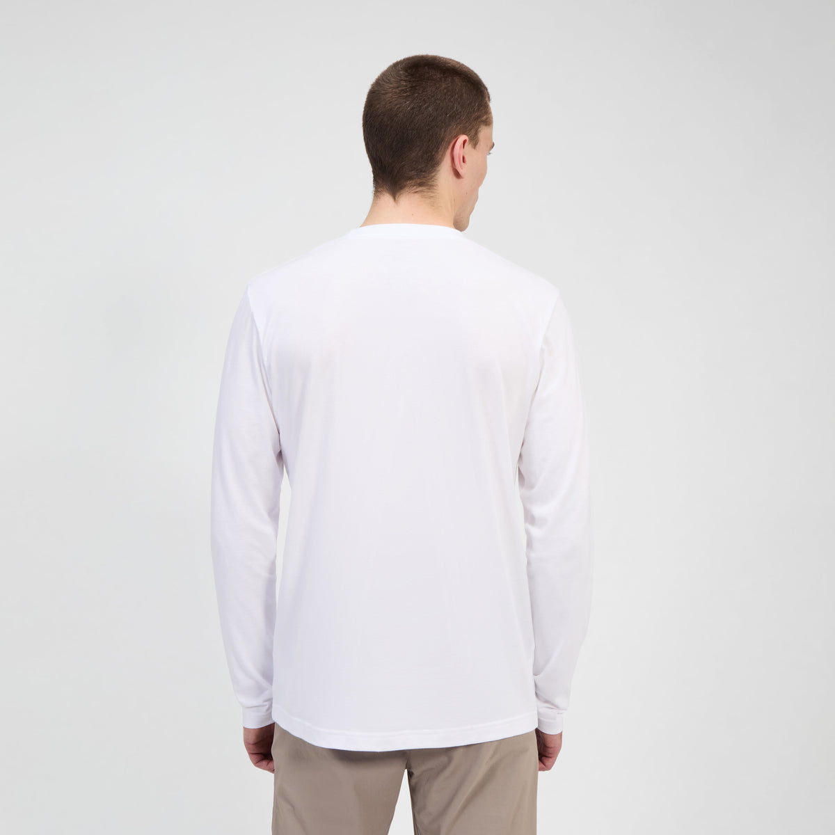 Men's Big Logo Long Sleeve Tee - White