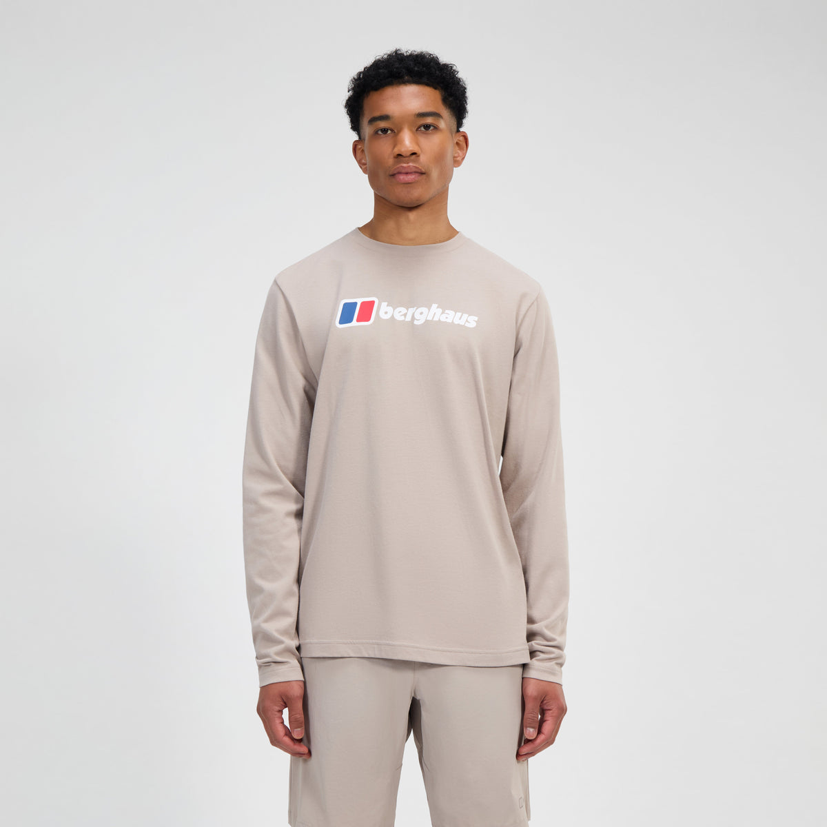Men's Big Logo Long Sleeve Tee - Grey