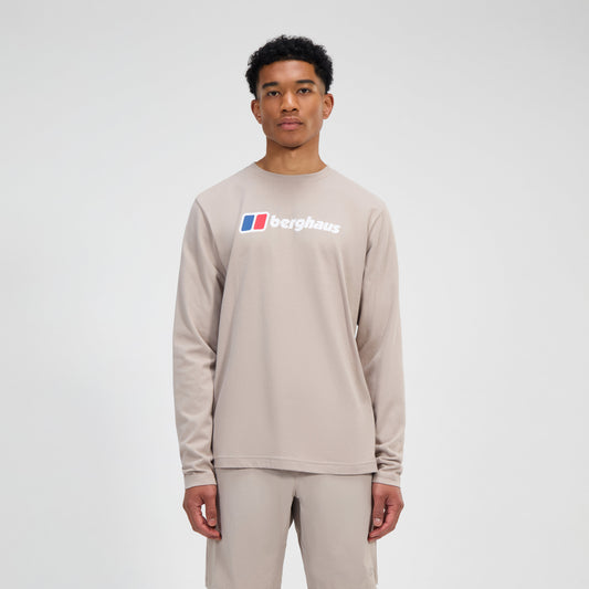 Men's Big Logo Long Sleeve Tee - Grey