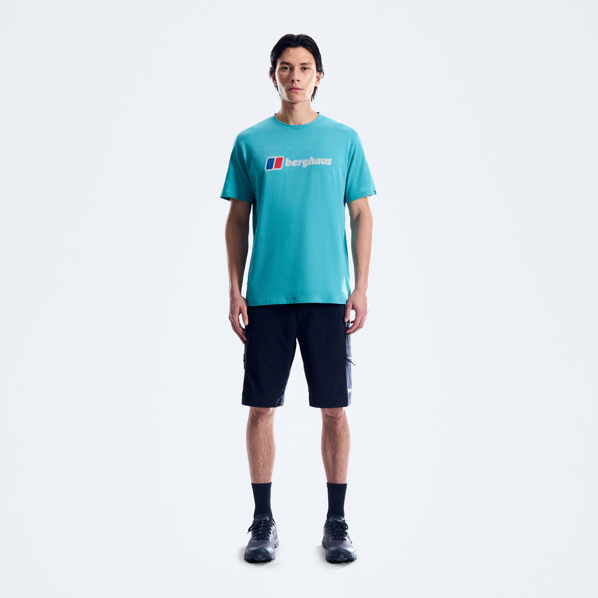 Herren-T-Shirt mit XL-Logo - Blau