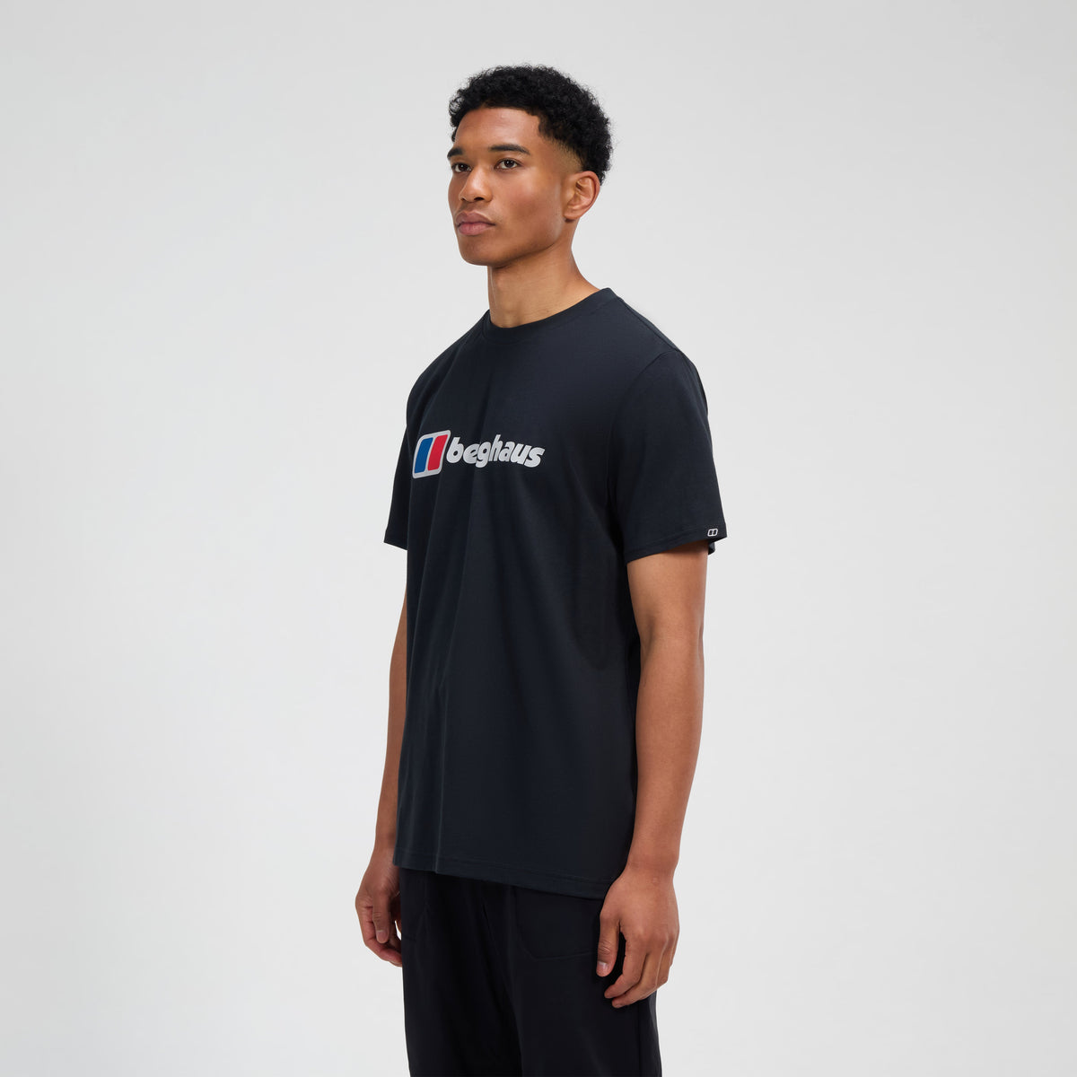 Herren-T-Shirt mit XL-Logo - Schwarz