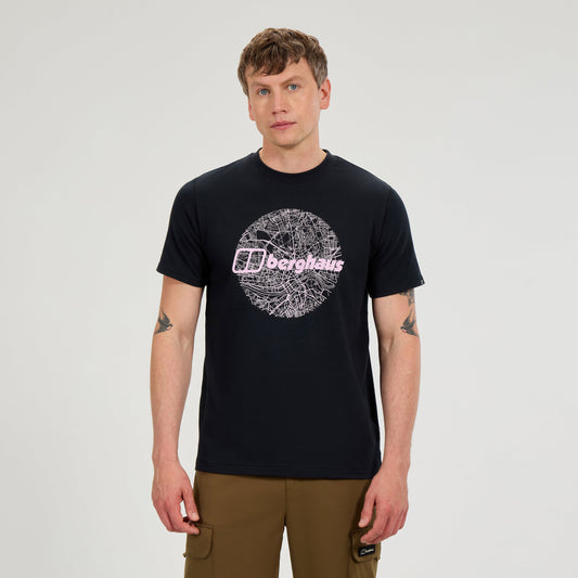 Herren-T-Shirt „Map Of The Toon“ – Schwarz