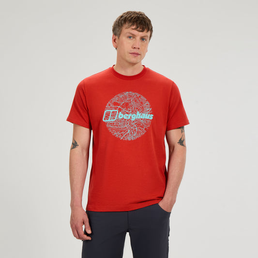 Herren-T-Shirt „Map Of The Toon“ – Orange