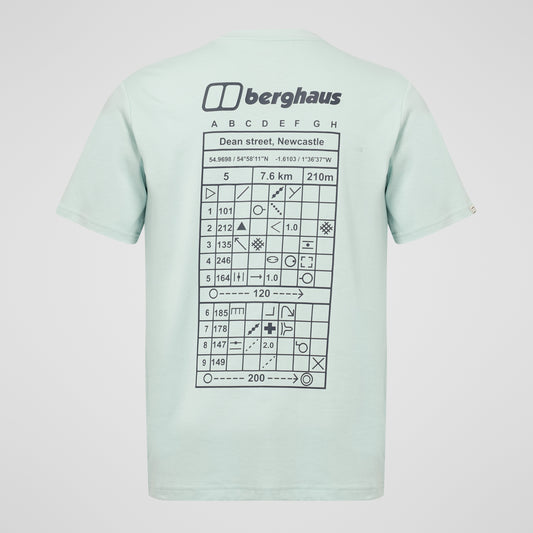 Unisex-T-Shirt mit Orientierungslauf-Symbolen - Evernia Grün