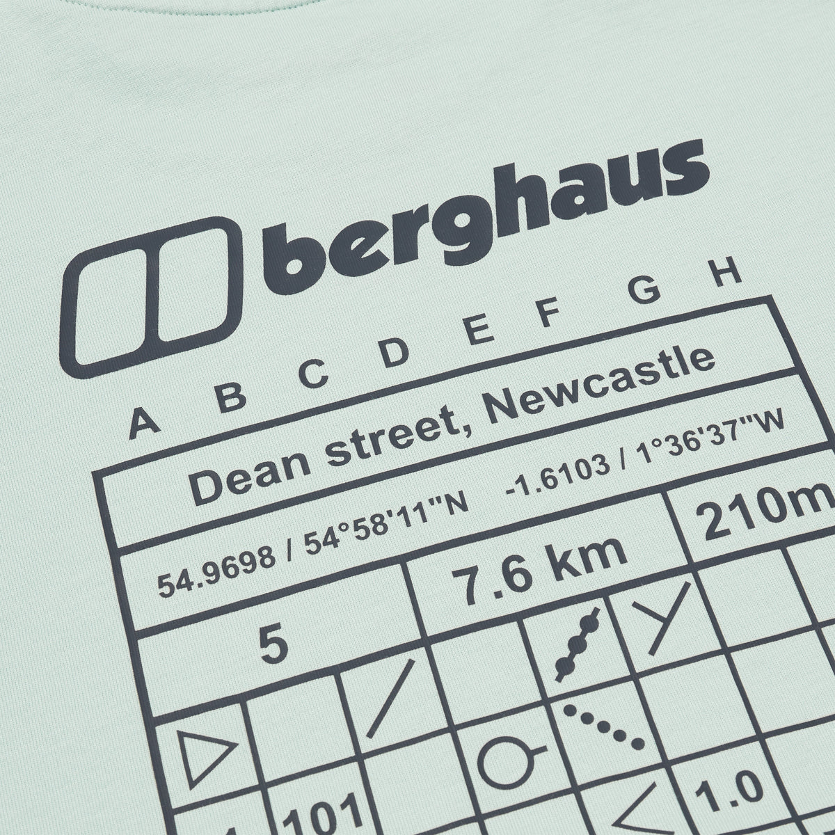 Unisex Orienteer Symbols Tee - Evernia Green