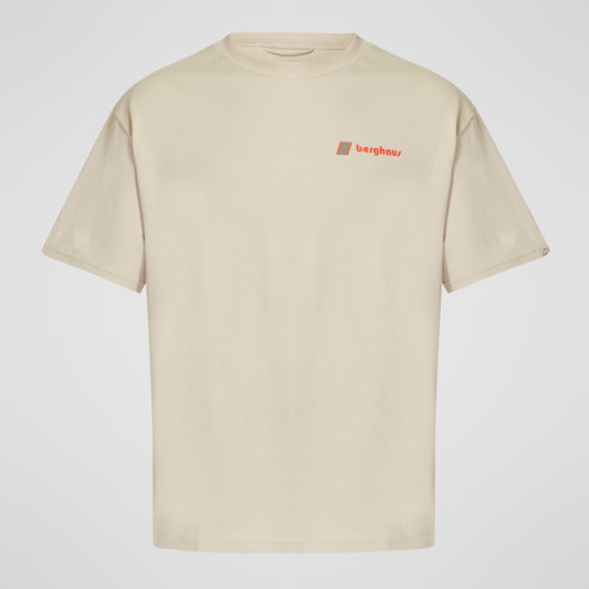 Unisex Pioneer T-Shirt mit kreisförmigem Logo – Stone