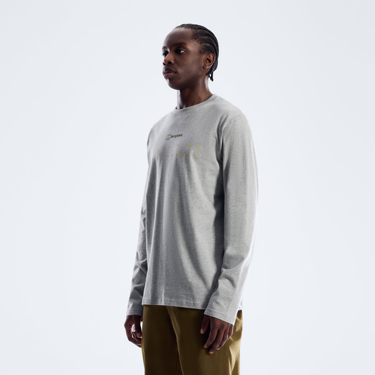 Herren Compass Essential T-Shirt - Grau Meliert