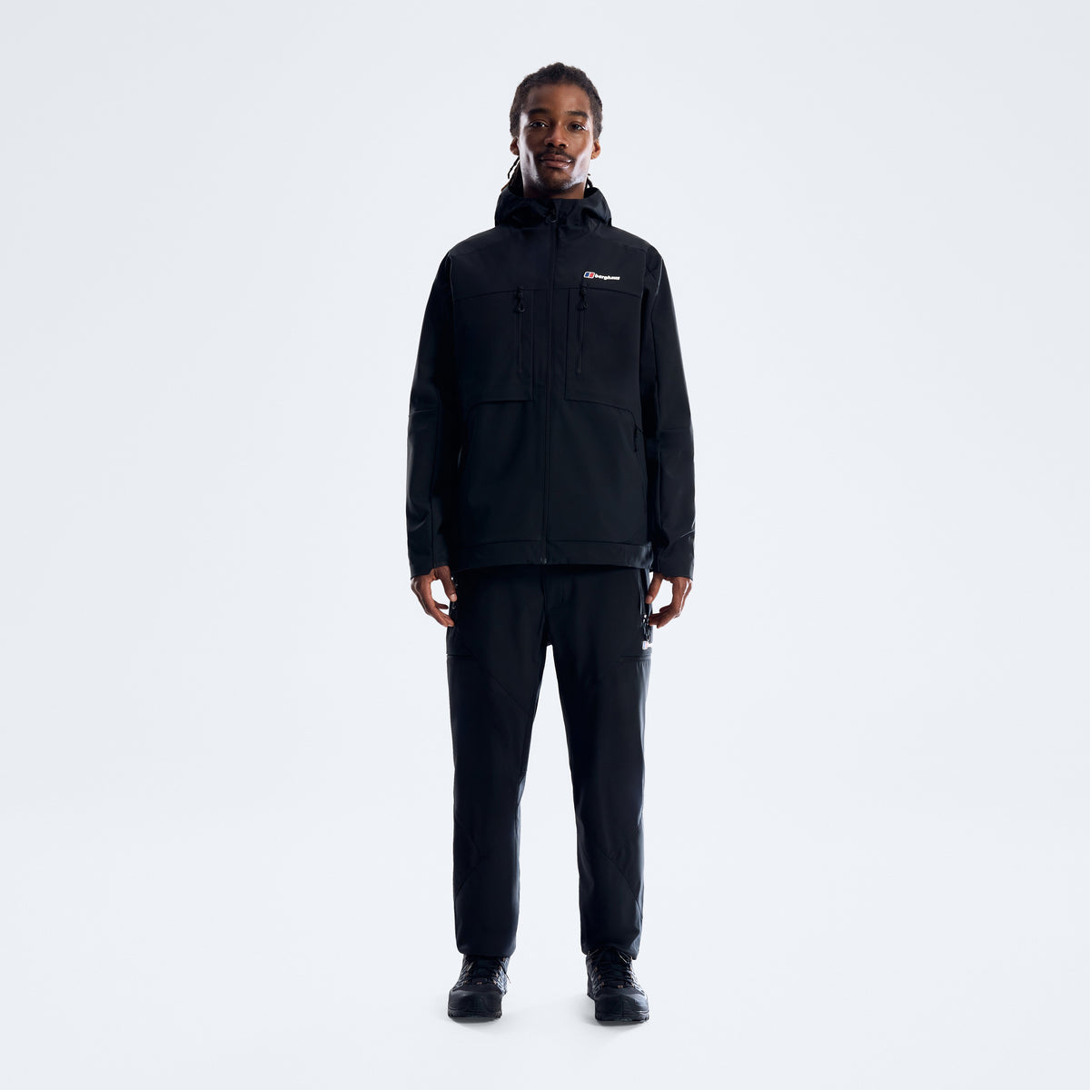 Herren-Vantashell-Jacke – Tiefschwarz