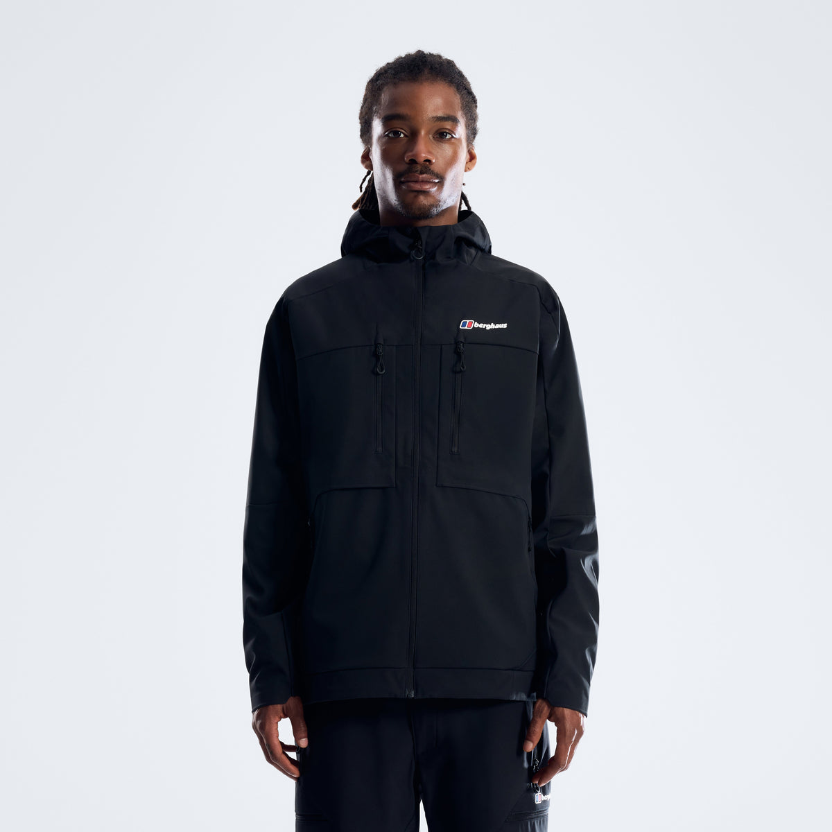 Herren-Vantashell-Jacke – Tiefschwarz
