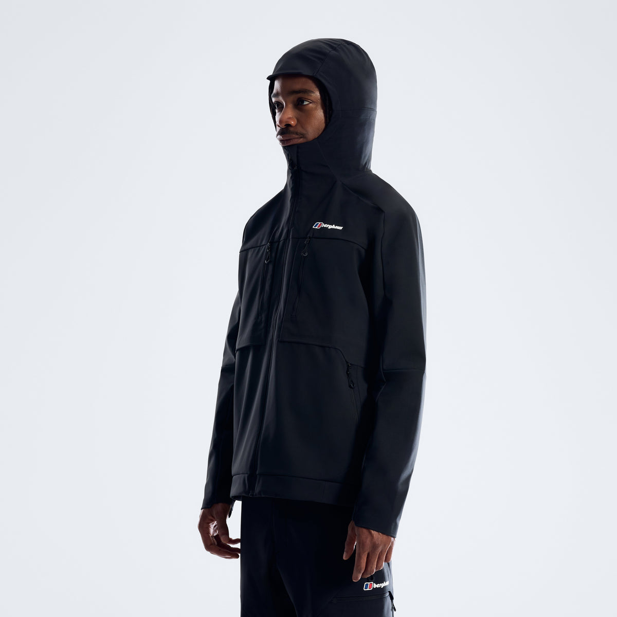 Herren-Vantashell-Jacke – Tiefschwarz