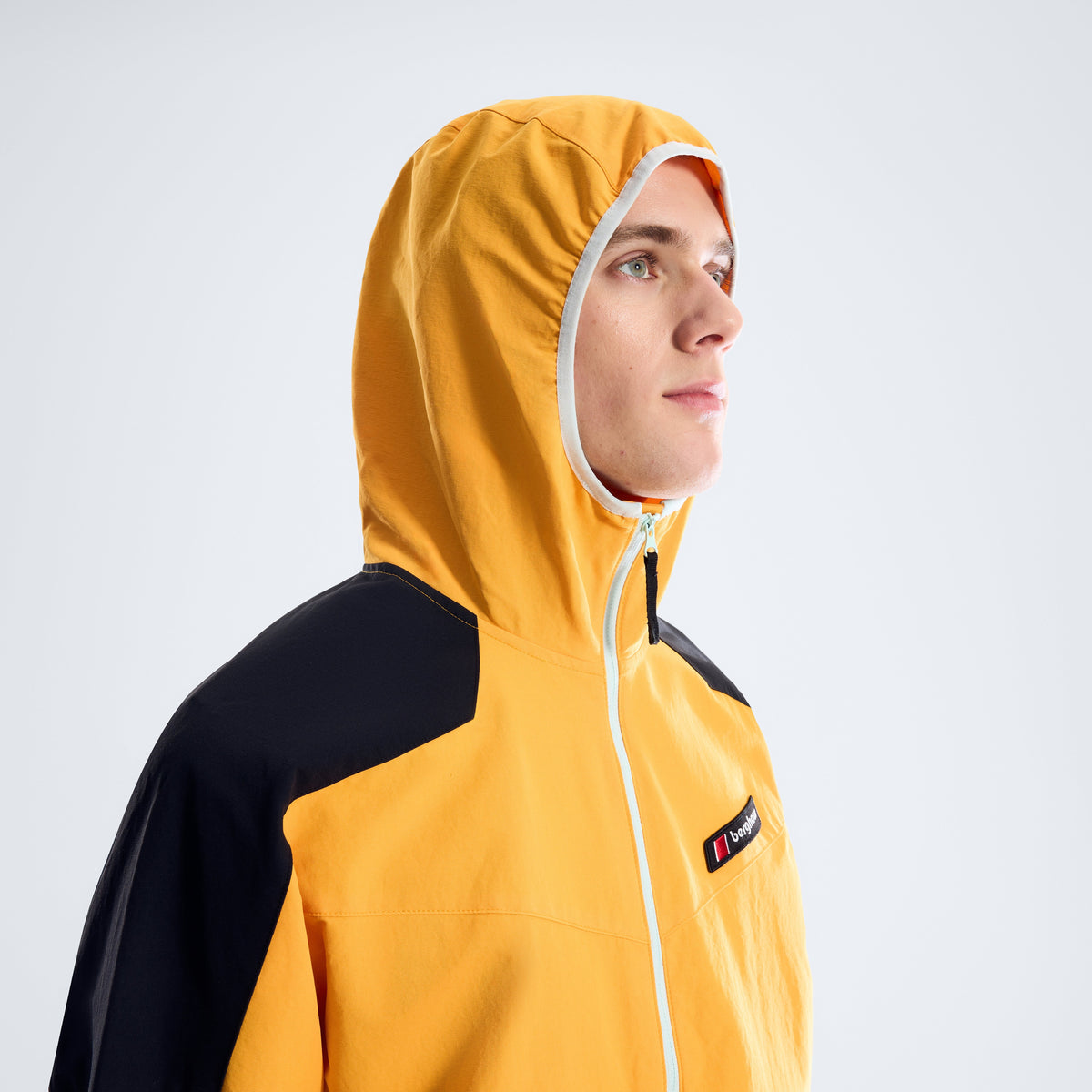 Men's Kara-SU Windbreaker - Tangerine/Jet Black
