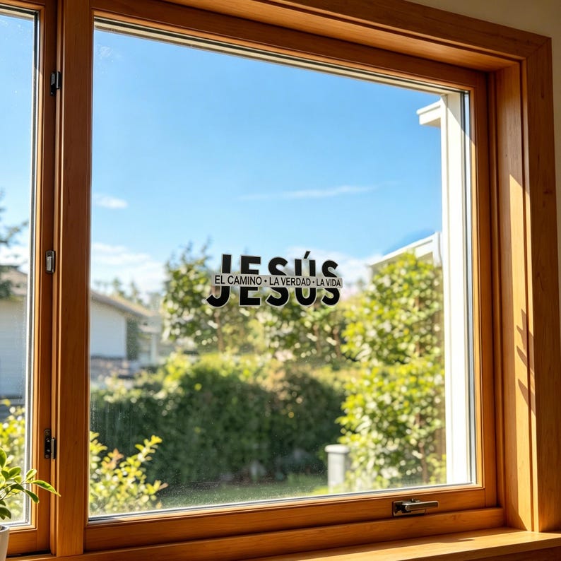 Jesus ist der Weg, die Wahrheit und das Leben. Christlicher Vinyl-Aufkleber.