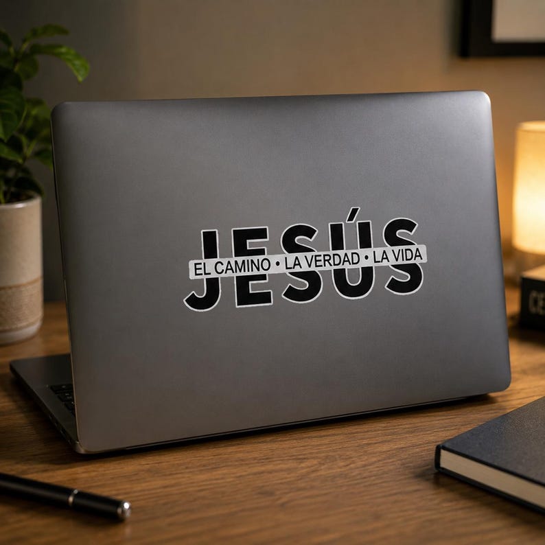 Jesus ist der Weg, die Wahrheit und das Leben. Christlicher Vinyl-Aufkleber.